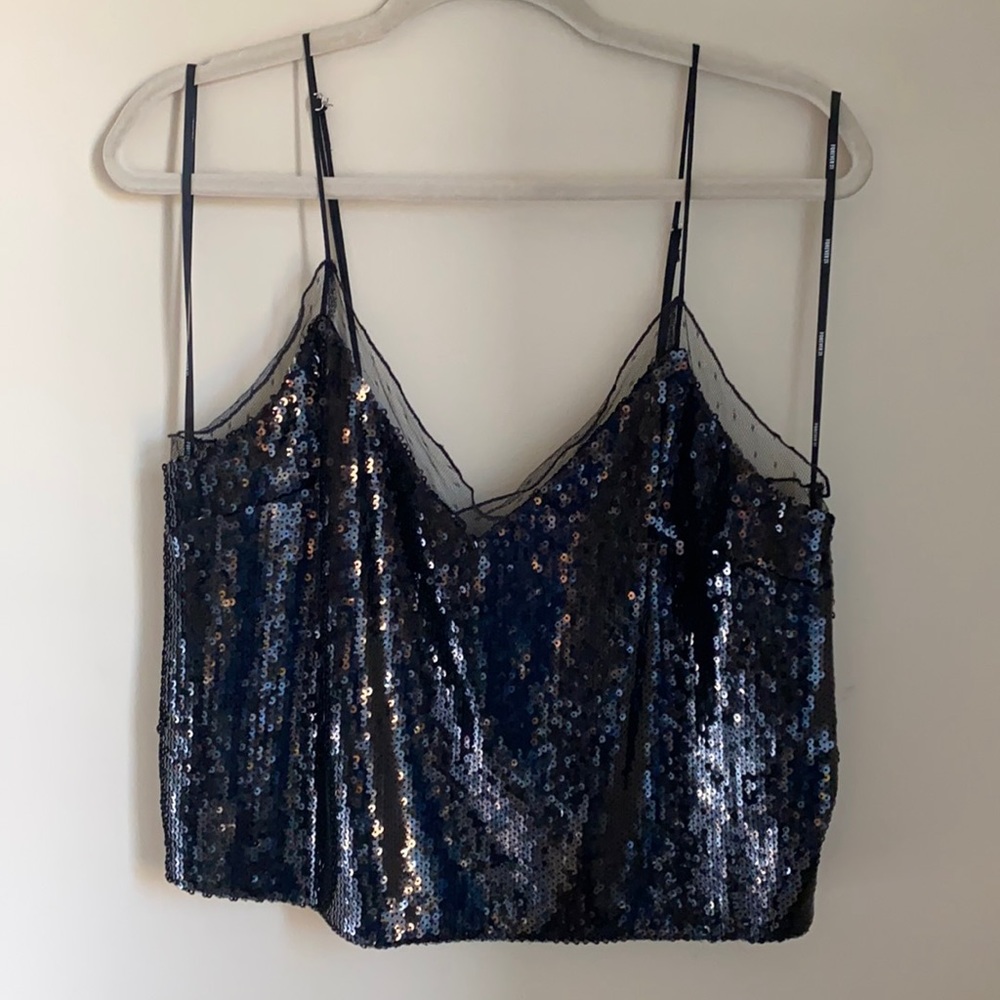 F21 Black Sequin Cami